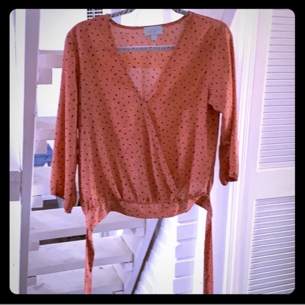 Pink wrap top